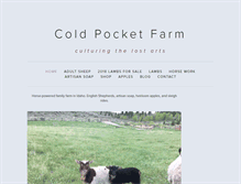 Tablet Screenshot of coldpocketfarm.com